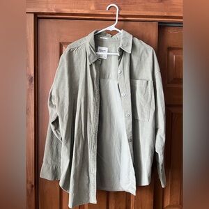 Abercrombie & Fitch Olive Shirt Jacket